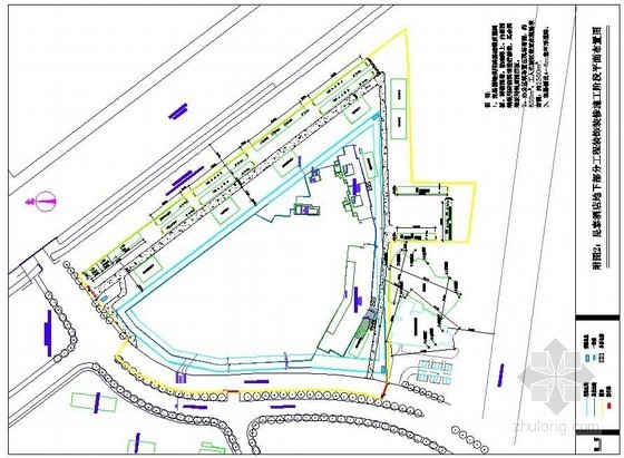 高层酒店地下部分施工现场总平面布置图（结构、装修、临水临电）