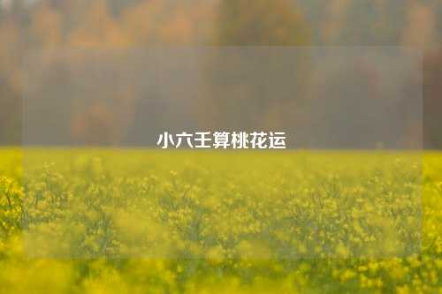 小六壬算桃花运