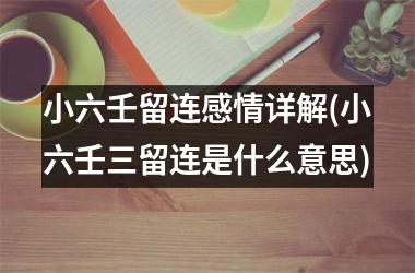 小六壬留连感情详解(小六壬三留连是什么意思)