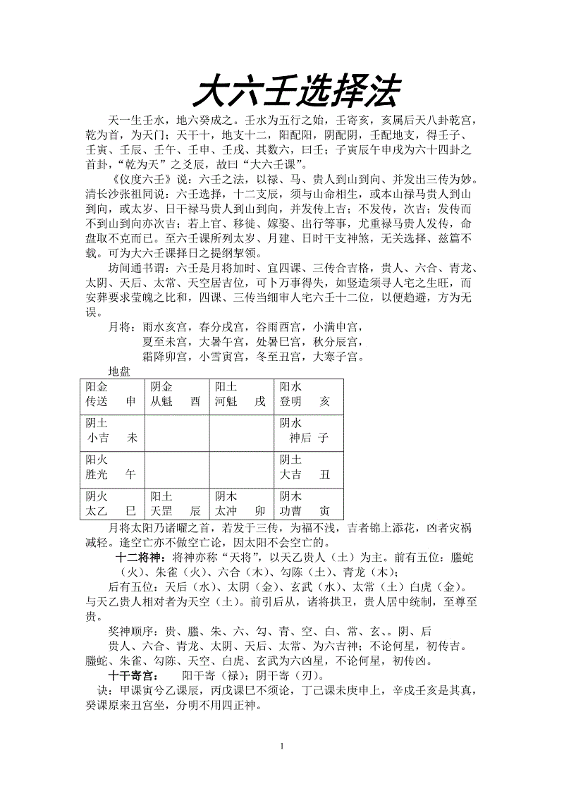 2017年国家公务员考试行测：常识储备二十五：六壬大全